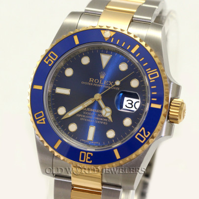 Rolex Submariner Date Ref 116613LB 18K Steel Blue Dial